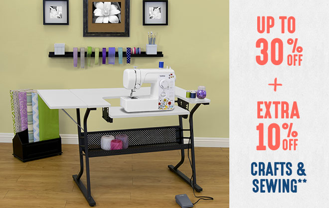 Up to 30% off + Extra 10% off Crafts & Sewing**