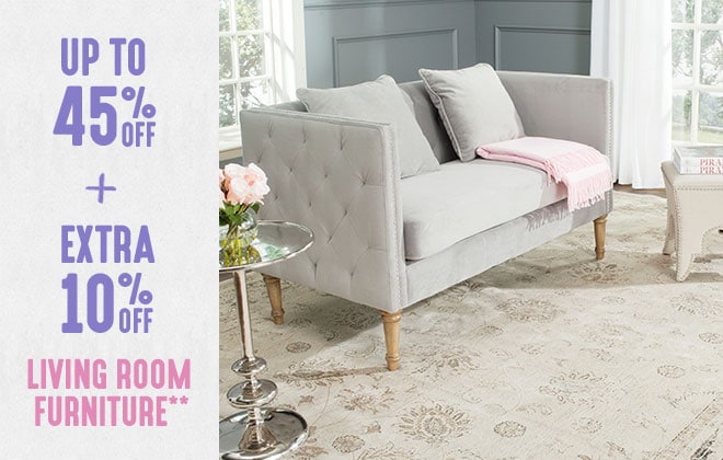 Up to 45% off + Extra 10% off Living Room Furniture**