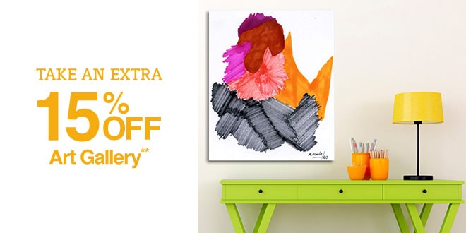 Up to 35% off + Extra 15% off Art Gallery**