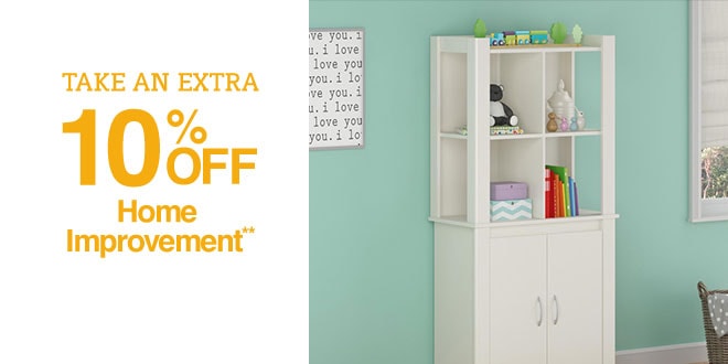 Up to 45% off + Extra 10% off Home Improvement**