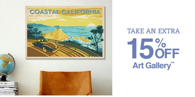 Up to 35% off + Extra 15% off Art Gallery**