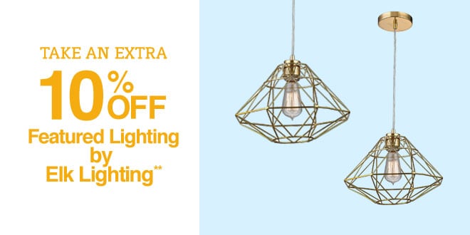 Extra 10% off Featured Lighting by Elk Lighting**