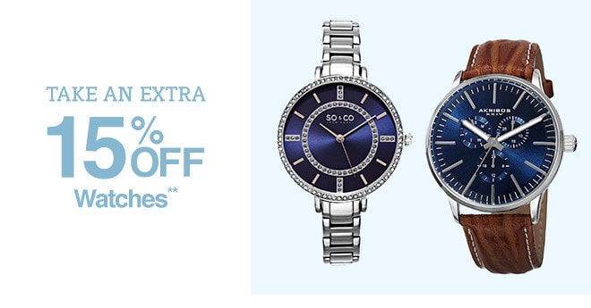 Take an Extra 15% off Watches**