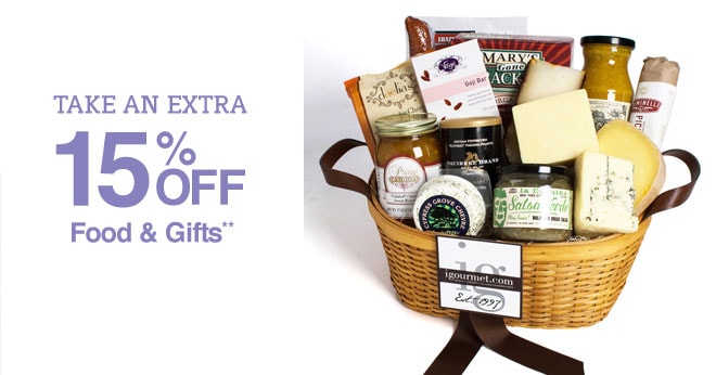 Take an Extra 15% off Food & Gifts**