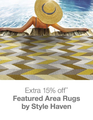 Extra 15% off Featured Area Rugs by Style Haven**