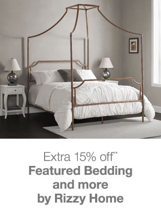 Up to 55% off + Extra 15% off Featured Bedding & More by Rizzy Home**