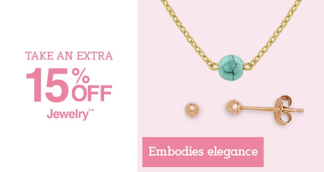 Take an Extra 15% off Jewelry** - Embodies elegance