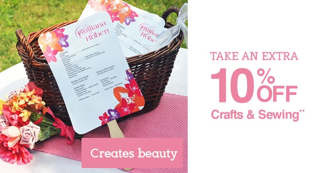 Take an Extra 10% off Crafts & Sewing** - Creates beauty