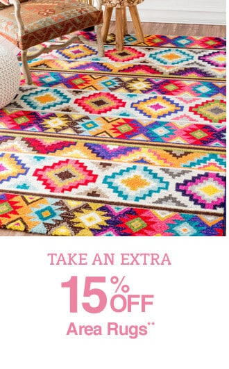 Take an Extra 15% off Area Rugs**