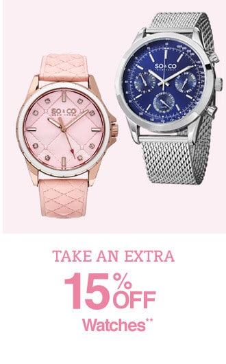 Take an Extra 15% off Watches**