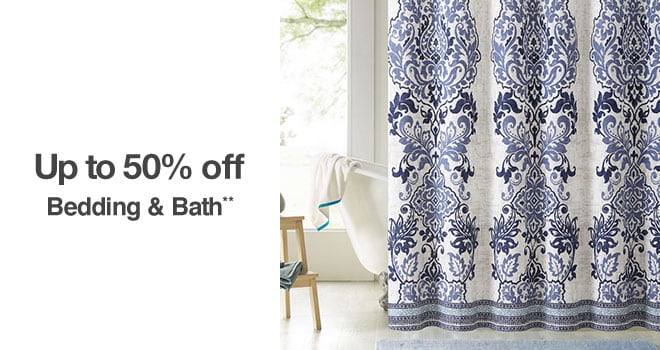 Up to 50% off Bedding & Bath**