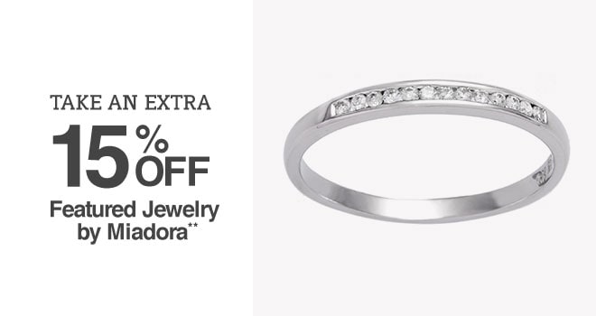 Up to 60% off + Extra 15% off Featured Jewelry by Miadora**