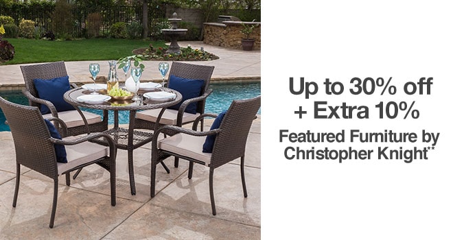 Up to 30% off + Extra 10% off Featured Furniture by Christopher Knight**