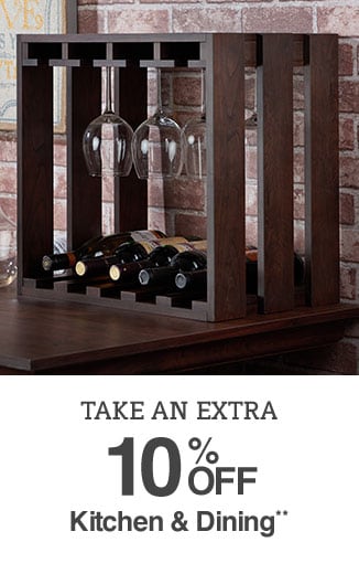 Up to 40% off + 10% off Kitchen & Dining**