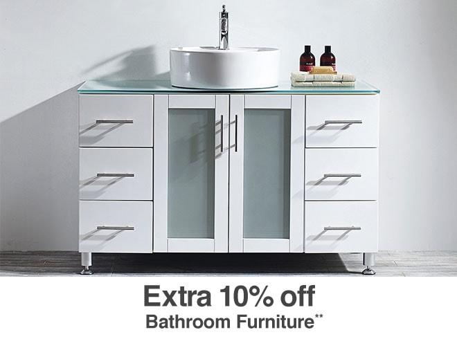 Extra 10% off Bathroom Furniture**