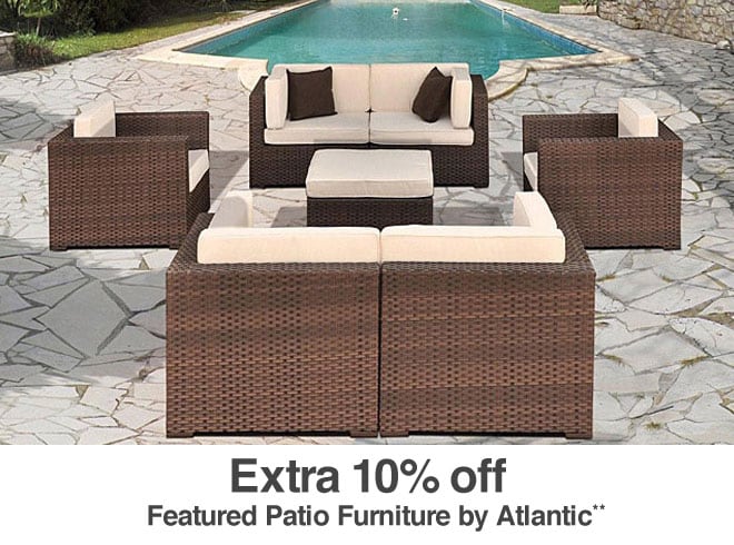 Extra 10% off Featured Patio Furniture by Atlantic**