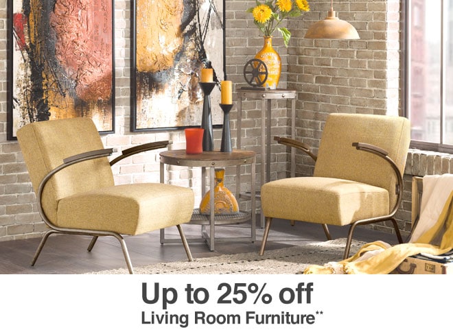 Up to 25% off Living Room Furniture**