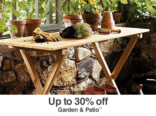 Up to 30% off Garden & Patio**