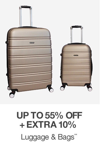 Up to 55% off + Extra 10% Luggage & Bags**