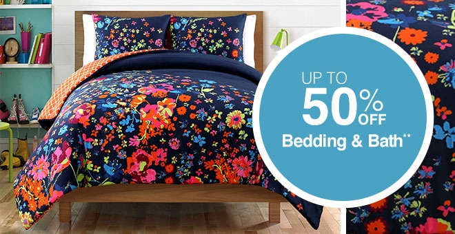 Up to 50% off Bedding & Bath**