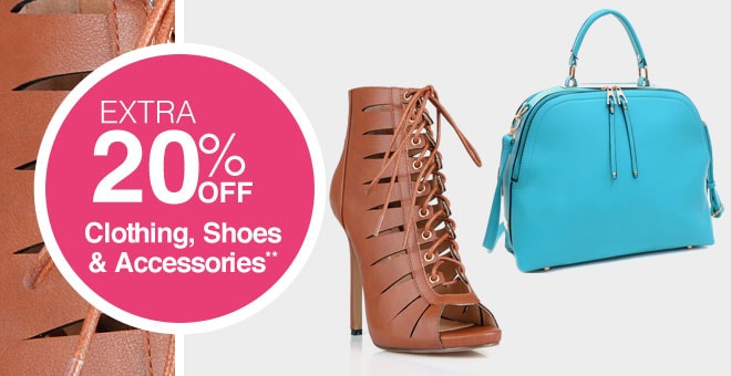 Extra 20% off Clothing Shoes & Accessories**