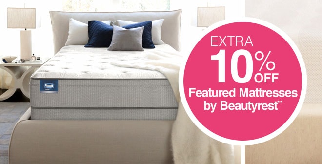 Extra 10% off Featured Mattresses by Beautyrest**