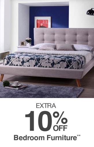 Up to 50% off + Extra 10% off Bedroom Furniture**