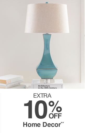 Up to 40% off + Extra 10% off Home Decor**