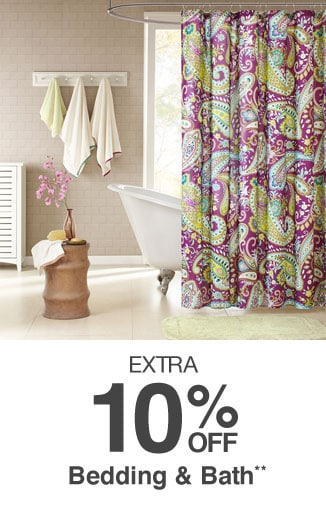 Up to 60% off + Extra 10% off Bedding & Bath**