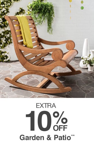 Extra 10% off Garden & Patio**