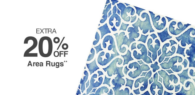 Extra 20% off Area Rugs**