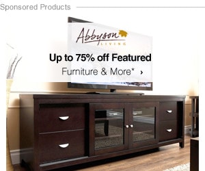 Up to 60% off  Extra 15% off Featured Furntire by Abbyson Living*
