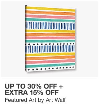 Up to 30% off + Extra 15% off Featured Art by Art Wall*