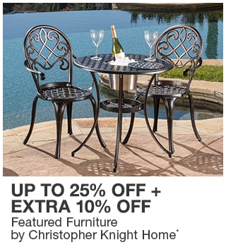 Up to 25% off + Extra 10% off Featured Furniture by Christopher Knight Home*