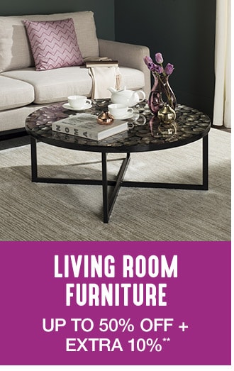 Up to 50% off + Extra 10% off Living Room Furniture**