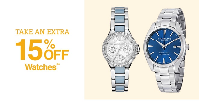 Take an Extra 15% off Watches**