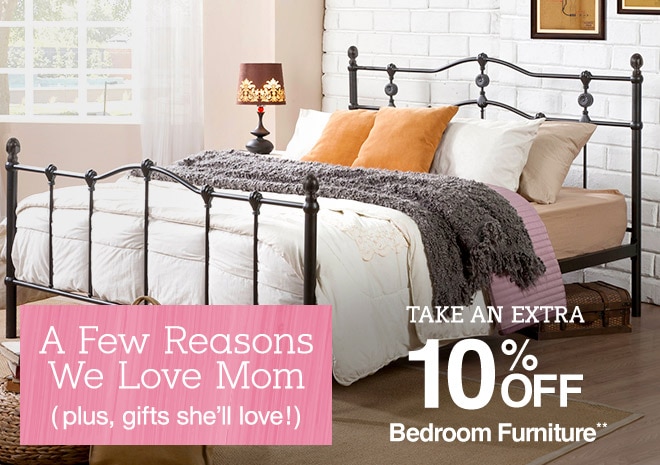 Up to 50% off + Extra 10% off Bedroom Furniture**