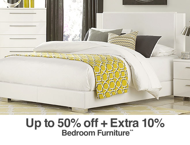 Up to 50% off + Extra 10% off Bedroom Furniture**