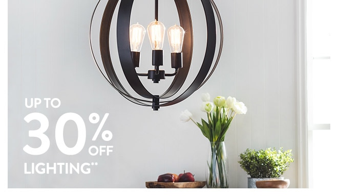 Up to 30% off Lighting**