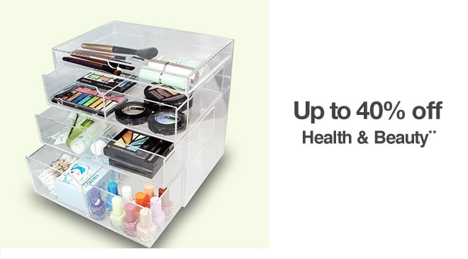 Up to 40% off Health & Beauty**