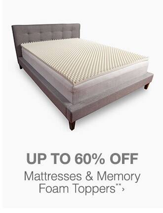 Up to 60% off Mattresses & Memory Foam Toppers**