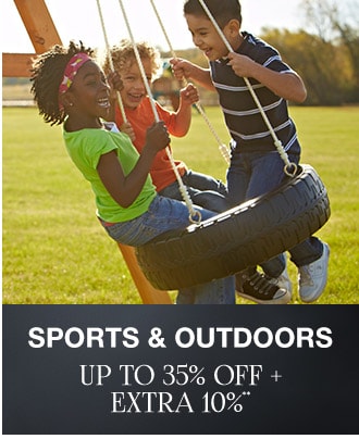 Up to 35% off + Extra 10% off Select Sports & Outdoors**