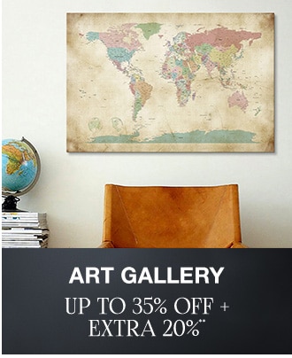 Up to 35% off + Extra 20% off Select Art Gallery**