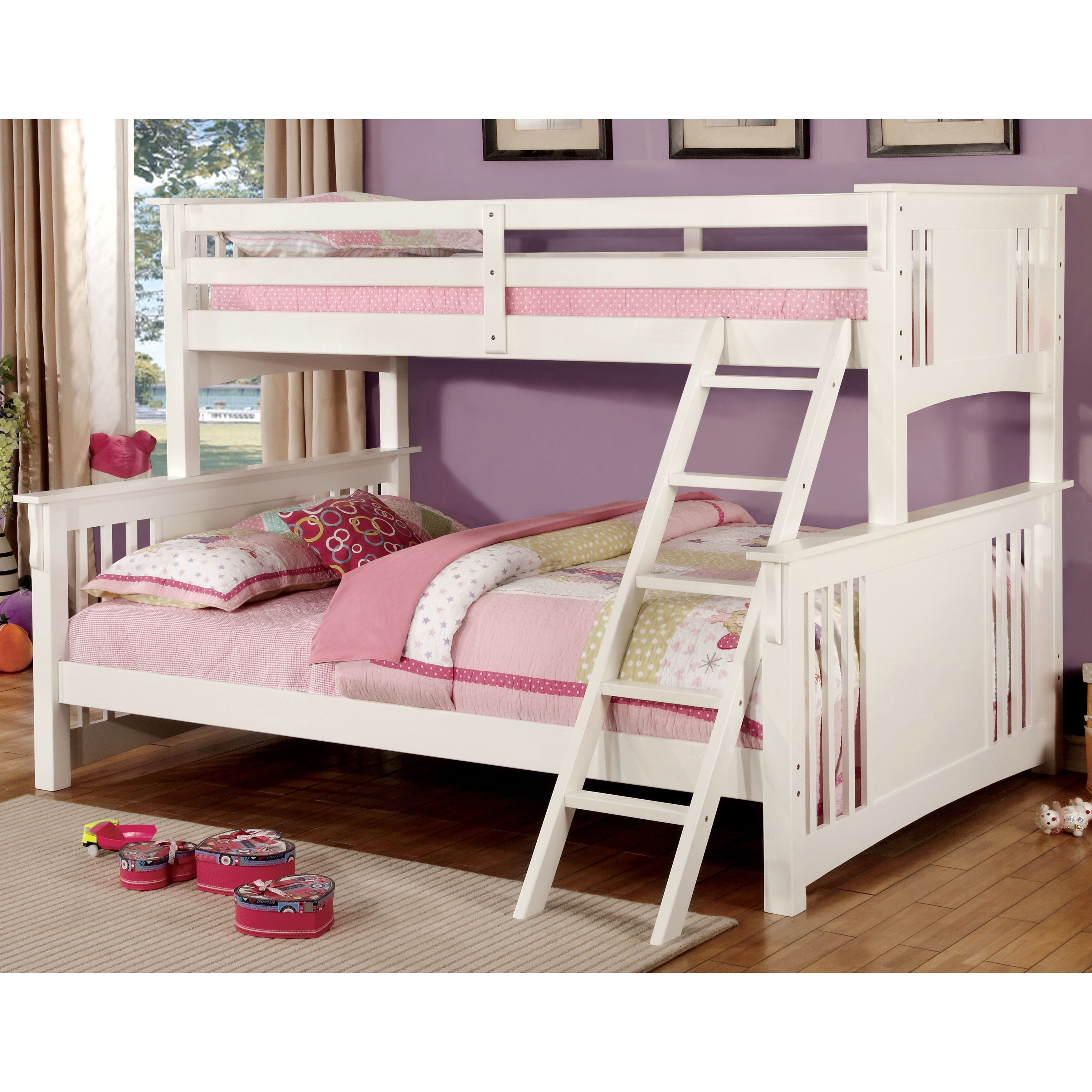Furniture Of America Junior Mission Twin Xl Over Queen Bunk Bed Furniture Of America Junior Mission Twin Xl Over Queen Bunk Bed On Free Shipping Today 10001083