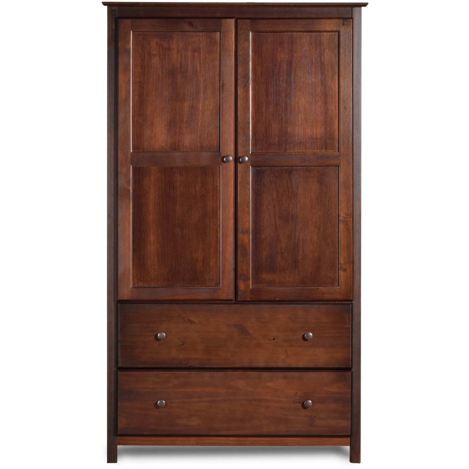 Grain Wood Furniture Shaker 2 Door Solid Armoire Cherry Grain Wood Furniture Shaker 2 Door Solid Armoire Cherry Finish 41x72x22 Free Shipping Today 10034535