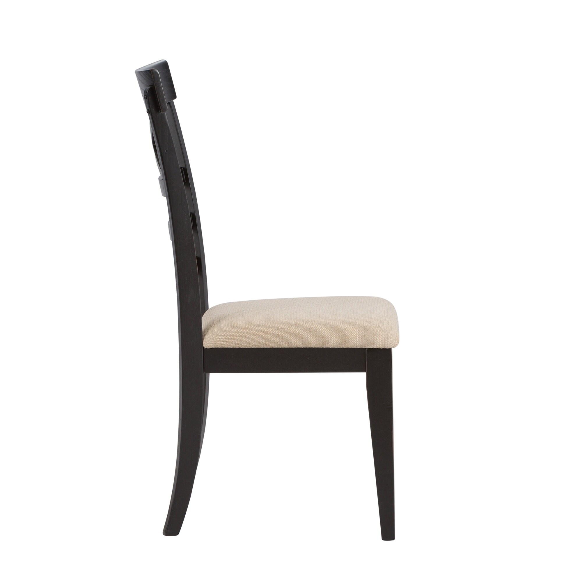 The Gray Barn Vermejo Traditional Rustic Black X Back Dining Chair Set Of 2