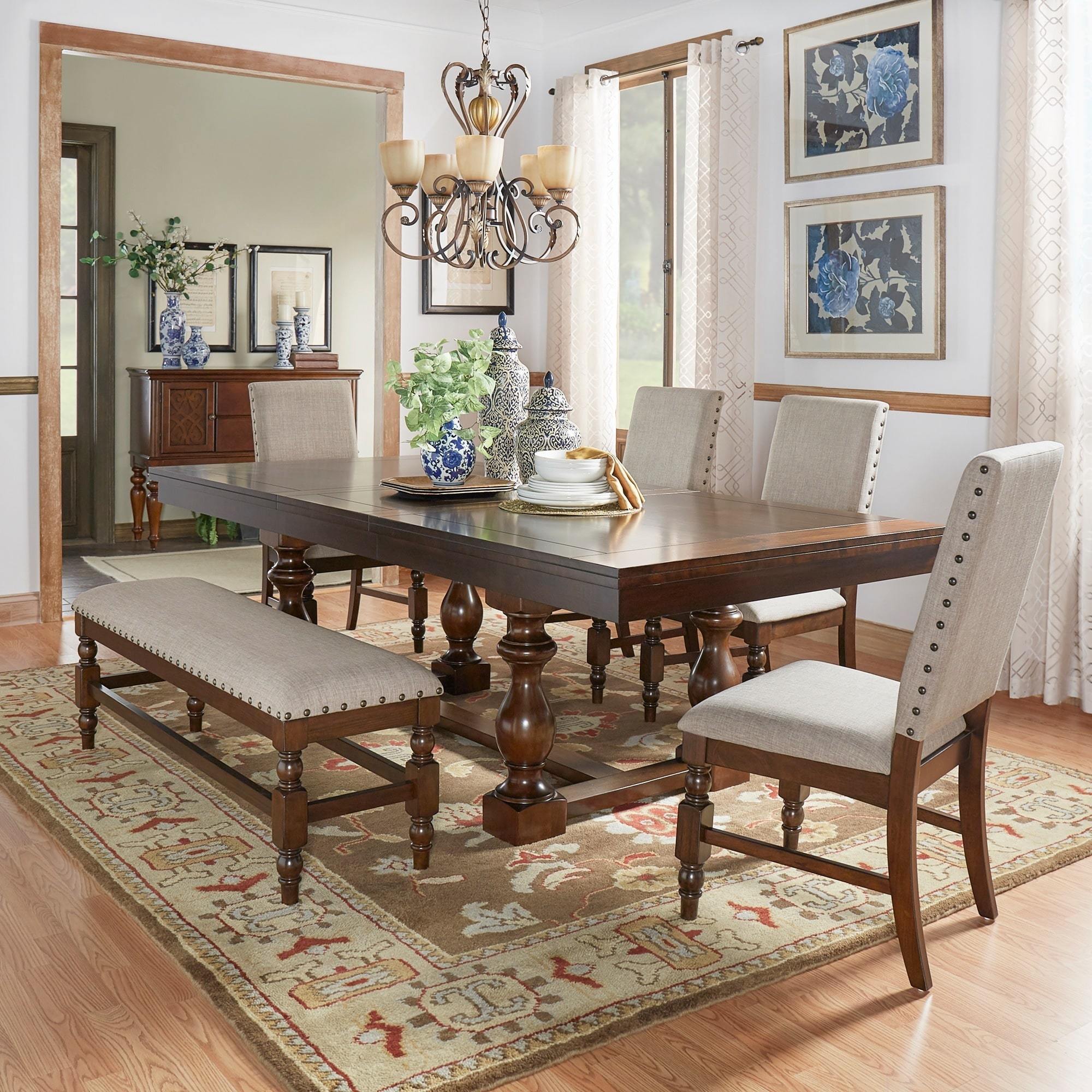Flatiron Baluster Extending Dining Set By INSPIRE Q Classic Free