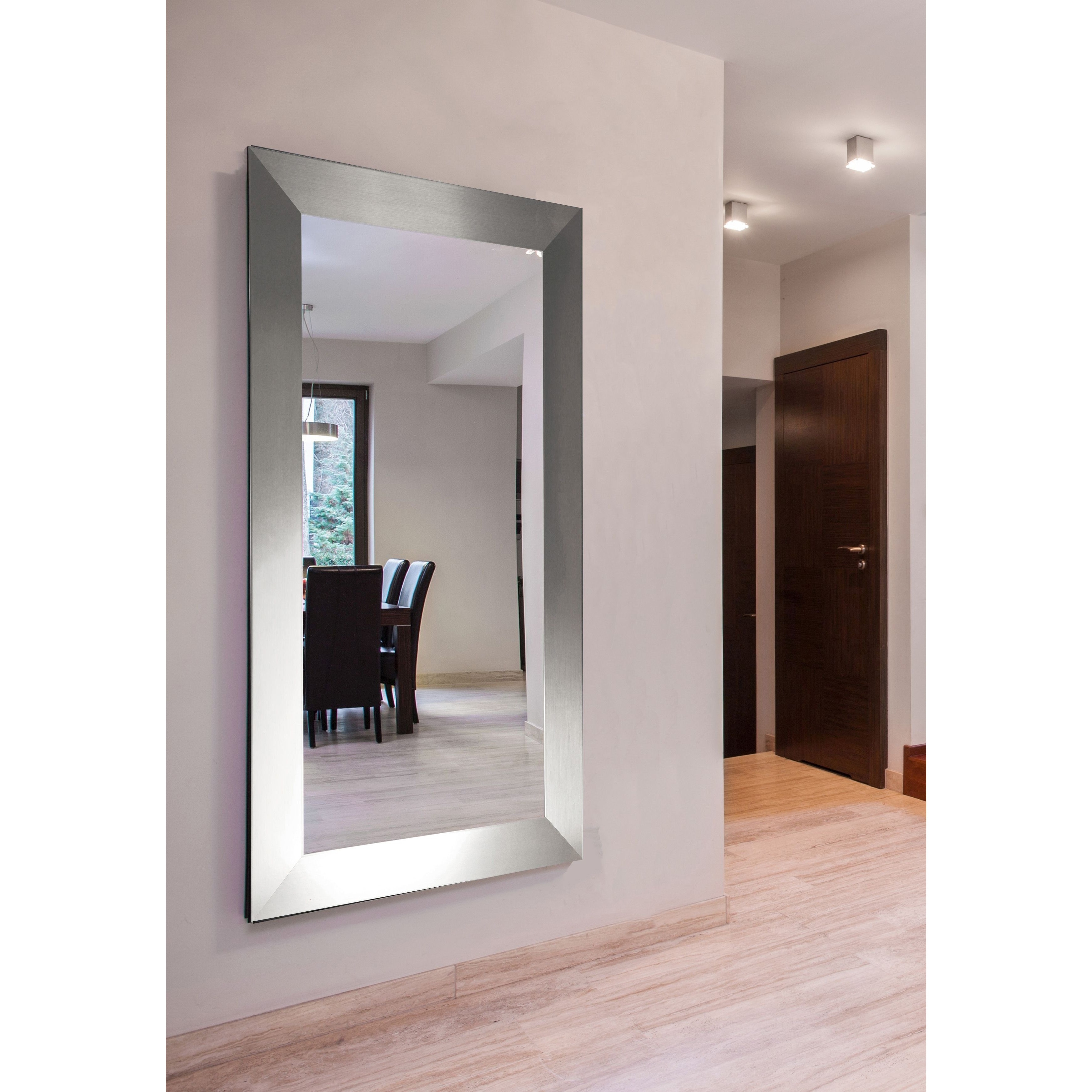American Made Extra Large Silver Wide Floor Vanity Mirror American Made Extra Large Silver Wide Floor Vanity Mirror Free Shipping Today 10067578