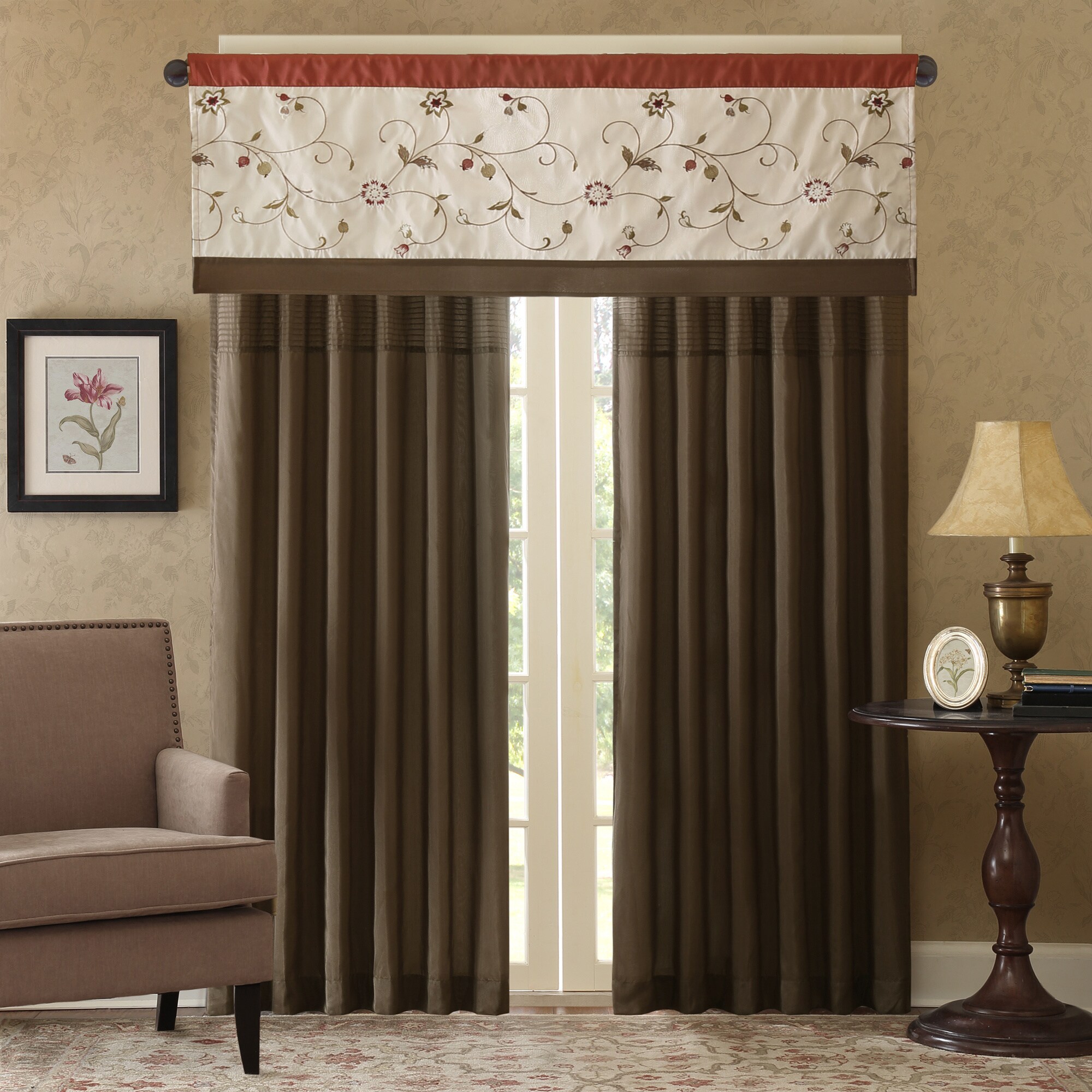 Shop Madison Park Belle Embroidered Window Valance Free Shipping