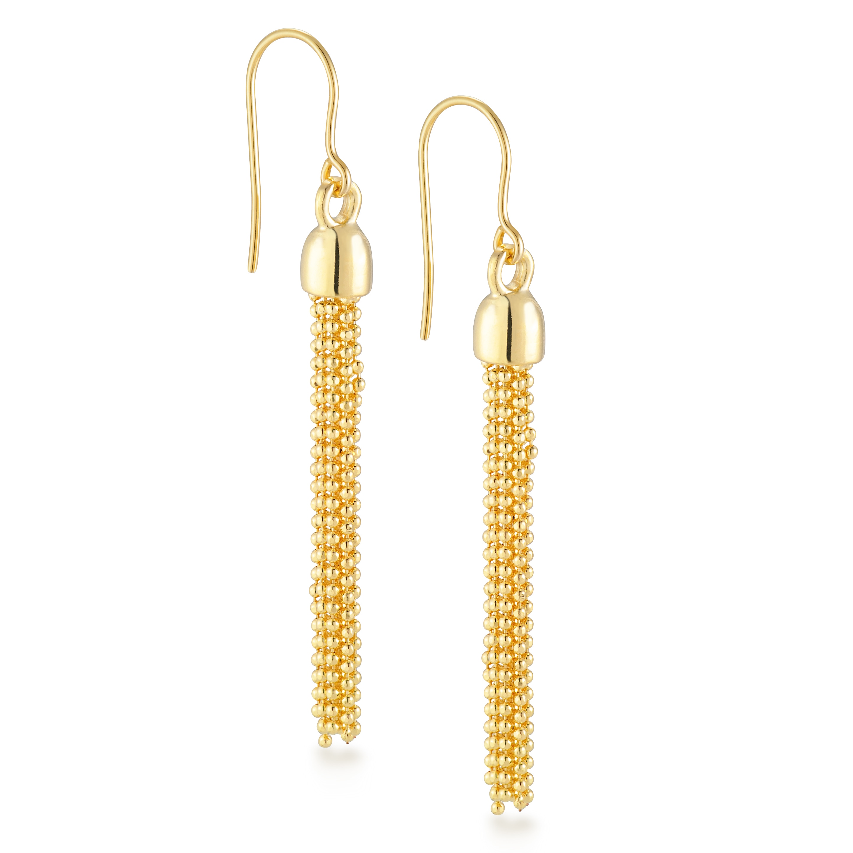 18k Gold Overlay 10 Strand Multi Chain Drop Earrings On 18k Gold Overlay 10 Strand Multi Chain Drop Earrings On Free Shipping Today 10138522